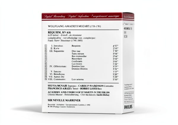 Philips English CD Masses Requiems Music Album 1991-1