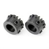 Bevel Gear 0.8 1:1 15T 6.35mm Hole - uxcell 45# Steel Black (2pcs)-2