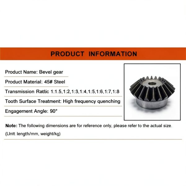 Bevel Gear 1.5M 15 Teeth + 60 Teeth Precision Set by BJWFL 1:4 Ratio-3