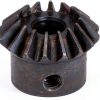Yibuy 45# Steel 16‑Tooth Tapered Bevel Gear Wheel 1.5 Module 8mm Bore-3