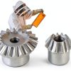 Jerliflyer 2pcs Bevel Gear Inner Diameter 10mm Outer 27mm/49mm Steering Gear, for Hardware Mechanical Rotation Honey Extractor Extracting Repair Beekeeping-3