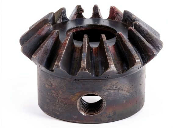 Yibuy 45# Steel 16‑Tooth Tapered Bevel Gear Wheel 1.5 Module 8mm Bore-0