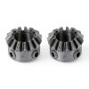 Bevel Gear 0.8 1:1 15T 6.35mm Hole - uxcell 45# Steel Black (2pcs)-0