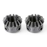 Bevel Gear 0.8 1:1 15T 6.35mm Hole - uxcell 45# Steel Black (2pcs)-0