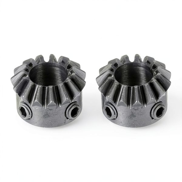 Bevel Gear 0.8 1:1 15T 6.35mm Hole - uxcell 45# Steel Black (2pcs)-0
