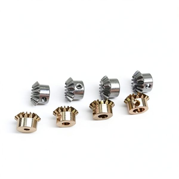 Pinion Gear 2PCS 0.8M 15T Bevel Pinion Gear 1:1 Bevel Gear 3mm 4mm 5mm 6mm 6.35mm Bore Hole 0.8 Module 15 Teeth Brass Bevel Gear M3 Screw bore Shaft (Color : 0.8M 15T, Size : 4mm Brass)-3