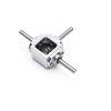 uxcell Gear Box 90 Degree Right Angle Bevel Gearbox 1:1 Reversing Double Output Shaft 1 Module 20 Teeth Bevel Gear Aluminum Frame Simple Mechanical DIY Module with 8mm Shaft-1