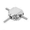 uxcell Gear Box 90 Degree Right Angle Bevel Gearbox 1:1 Forward Double Output Shaft 1 Module 20 Teeth Bevel Gear Aluminum Frame Simple Mechanical DIY Module 8mm Shaft,118x87x30mm(LxWxH)-5