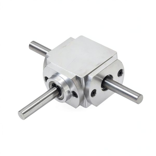 uxcell Gear Box 90 Degree Right Angle Bevel Gearbox 1:1 Forward Double Output Shaft 1 Module 20 Teeth Bevel Gear Aluminum Frame Simple Mechanical DIY Module 8mm Shaft,118x87x30mm(LxWxH)-5