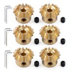 CNBTR 6PCS 0.8 Module Bevel Gears with Screws for Mechanical-0