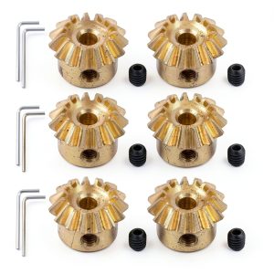 CNBTR 6PCS 0.8 Module Bevel Gears with Screws for Mechanical-0
