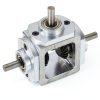 uxcell 90° Right Angle Bevel Gearbox Aluminum Frame Double Output 6mm-3