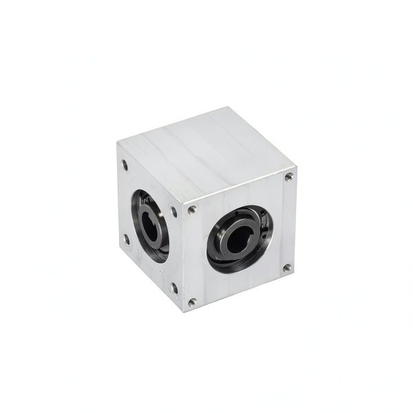 uxcell 90 Degree Right Angle Bevel Gearbox 1:1 Forward and Reverse Double Output Shaft 1 Module 20 Teeth Bevel Gear Aluminum Frame Simple Mechanical DIY Module 10mm Shaft(Bore with Keyway-2