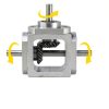 Gear Box uxcell 90 degree right angle Bevel Gearbox 1:1 Output-2