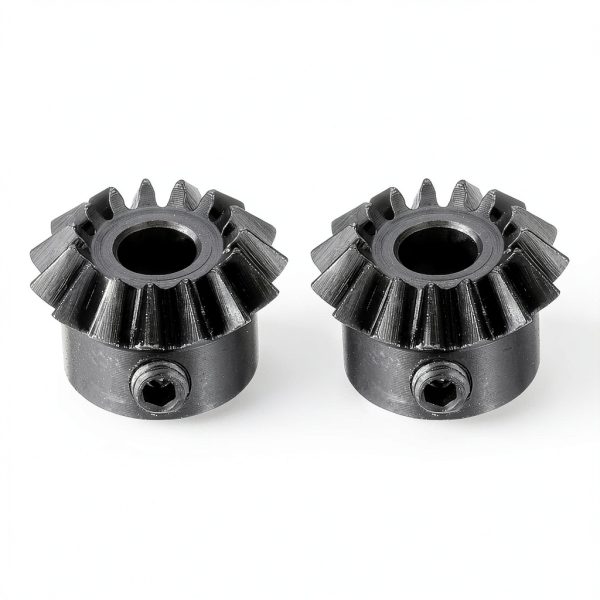 uxcell 2pcs Bevel Gear 0.8 Module 1:1 Reduction 15T 4mm Shaft Steel 45-0