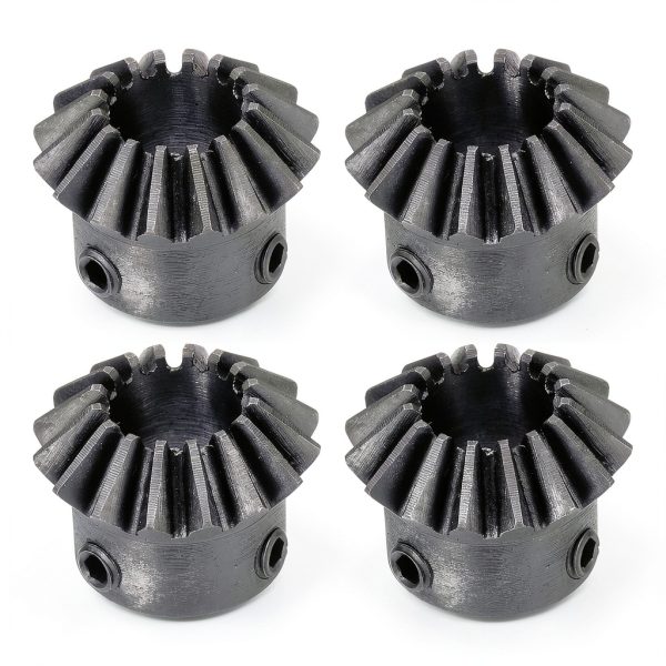 uxcell 4 piece bevel gear 1.5 Module 1:1 16T 12mm Shaft 90° Steering-0