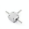uxcell Gear Box 90 Degree Right Angle Bevel Gearbox 1:1 Forward Double Output Shaft 1 Module 20 Teeth Bevel Gear Aluminum Frame Simple Mechanical DIY Module 8mm Shaft,118x87x30mm(LxWxH)-1