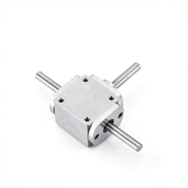 uxcell Gear Box 90 Degree Right Angle Bevel Gearbox 1:1 Forward Double Output Shaft 1 Module 20 Teeth Bevel Gear Aluminum Frame Simple Mechanical DIY Module 8mm Shaft,118x87x30mm(LxWxH)-1