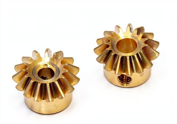 Pinion Gear 2PCS 0.8M 15T Bevel Pinion Gear 1:1 Bevel Gear 3mm 4mm 5mm 6mm 6.35mm Bore Hole 0.8 Module 15 Teeth Brass Bevel Gear M3 Screw bore Shaft (Color : 0.8M 15T, Size : 4mm Brass)-0