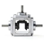 uxcell 90° Right Angle Bevel Gearbox Aluminum Frame Double Output 6mm-0