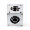 uxcell 90 Degree Right Angle Bevel Gearbox 1:1 Forward and Reverse Double Output Shaft 1 Module 20 Teeth Bevel Gear Aluminum Frame Simple Mechanical DIY Module 10mm Shaft(Bore with Keyway-5