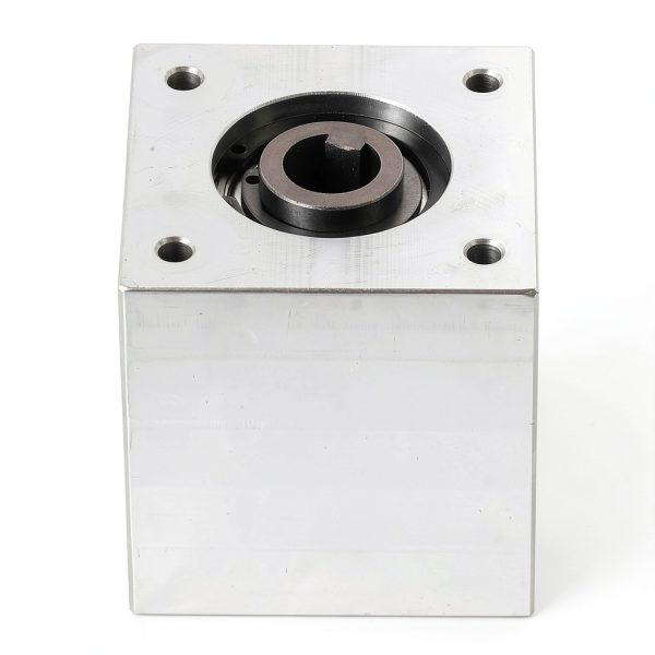 uxcell 90 Degree Right Angle Bevel Gearbox 1:1 Forward and Reverse Double Output Shaft 1 Module 20 Teeth Bevel Gear Aluminum Frame Simple Mechanical DIY Module 10mm Shaft(Bore with Keyway-0