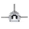 uxcell Gear Box 90 Degree Right Angle Bevel Gearbox 1:1 Reversing Double Output Shaft 1 Module 20 Teeth Bevel Gear Aluminum Frame Simple Mechanical DIY Module with 8mm Shaft-0