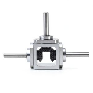 uxcell Gear Box 90 Degree Right Angle Bevel Gearbox 1:1 Reversing Double Output Shaft 1 Module 20 Teeth Bevel Gear Aluminum Frame Simple Mechanical DIY Module with 8mm Shaft-0