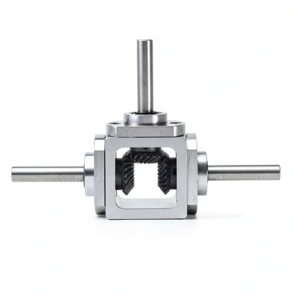 uxcell Gear Box 90 Degree Right Angle Bevel Gearbox 1:1 Reversing Double Output Shaft 1 Module 20 Teeth Bevel Gear Aluminum Frame Simple Mechanical DIY Module with 8mm Shaft-0