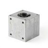 uxcell 90 Degree Right Angle Bevel Gearbox 1:1 Forward and Reverse Double Output Shaft 1 Module 20 Teeth Bevel Gear Aluminum Frame Simple Mechanical DIY Module 10mm Shaft(Bore with Keyway-3