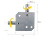 uxcell Tapered Bevel Gear Box 1:1 Double Output 8mm Shaft 20 Teeth-2